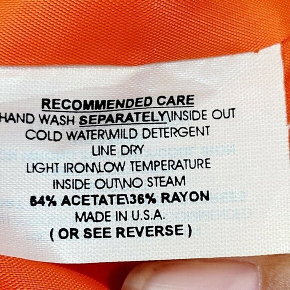 Vtg Retro Loud Orange Coordinating Casual 2 Piece Suit Set Rhinestones M/L READ - Picture 6 of 12